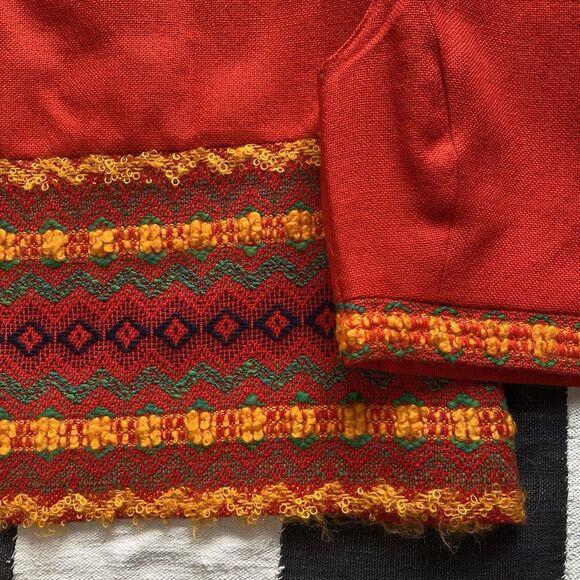 Vintage 70’s Arola Finnish Handmade Wool Maxi Skirt & Vest Set. Size Small. Rare - Picture 9 of 16